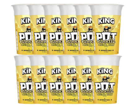 Pot Noodle King Size Curry 12 Tubs